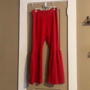 Red Flare Pants